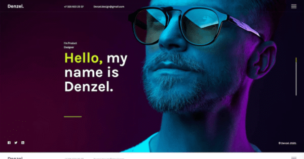 Denzel. (v1.0) Onepage Personal HTML Template