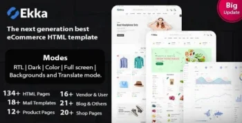Ekka (v3.7) Ecommerce HTML Template + Admin Dashboard