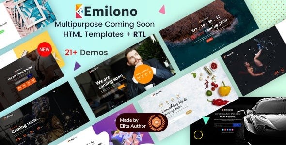 Emilono – Coming Soon HTML Template Download