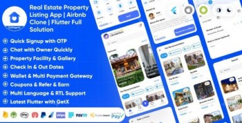 GoProperty v1.5 Real Estate Property Listing App | Rentals-Exchange-Buy | Airbnb Clone | Full Solution