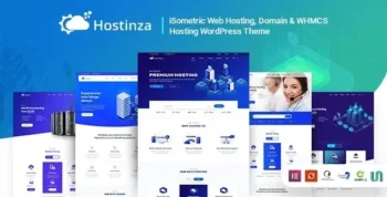 Hostinza (v3.1.0) Isometric Domain & Whmcs Web Hosting WordPress Theme