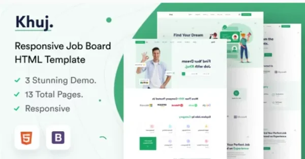 Khuj v1.0 Job Board HTML Template