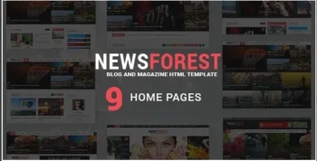 NewsForest v2.0 Magazine / Blog HTML Template + RTL