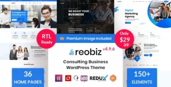 Reobiz v5.1.3 (Activated) Consulting Business WordPress Theme