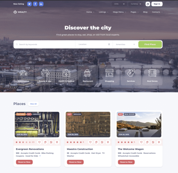 Wealty (v3.1) Multipurpose Real Estate WordPress Theme