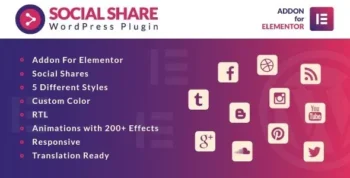 Social Share for Elementor WordPress Plugin v1.0