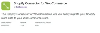 Shopify Connector for WooCommerce v1.0.0