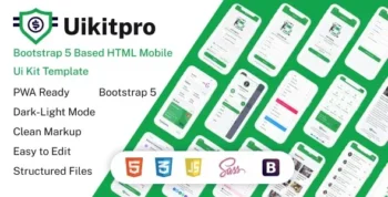 UikitPro (9 JANUARY 2023) Multipurpose e-Wallet & Banking HTML Mobile Template With RTL