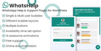 WhatsApp Chat Support Pro (v3.0.7) WordPress Plugin
