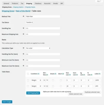 WooCommerce Table Rate Shipping  v1.35.0