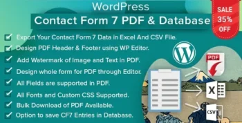 WordPress Contact Form 7 PDF, Google Sheet & Database (v2.5.2)