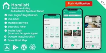 HomListi v1.10.3 Real Estate Listing Android & iOS App