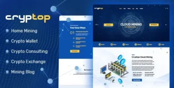 CrypTop ICO Landing and CryptoCurrency WordPress Theme