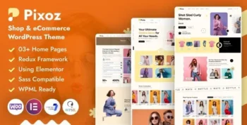 Pixoz v1.0.0 Fashion Shop & eCommerce WordPress Theme
