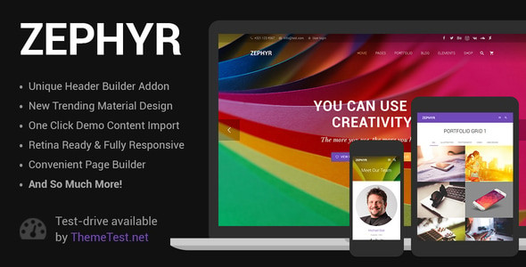 Zephyr Material Design Theme + Addons (Activated)
