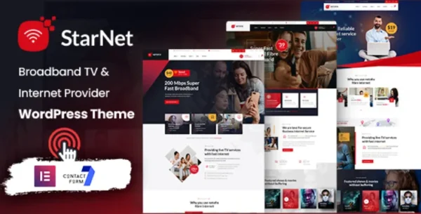 StarNet v1.0 Internet Provider WordPress Theme