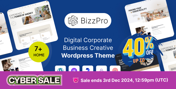 Bizzpro ? Digital Corporate Business Creative WordPress Theme Multipurpose
