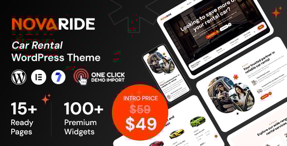 Novaride - Car Rental WordPress Theme