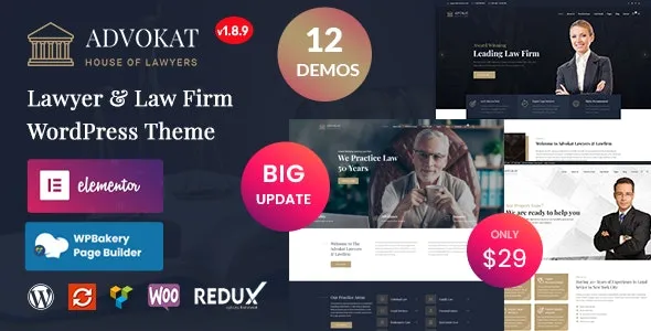 Advokat v1.9.7 Lawyer & Law Firm WordPress Theme