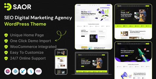 Saor v1.0.0 SEO Digital Marketing Agency WordPress Theme