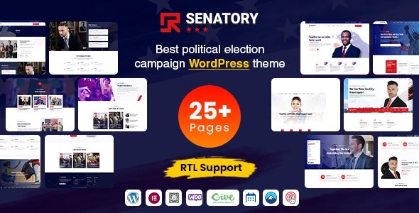 Senatory (v2.2.6) Political Candidate WordPress Theme
