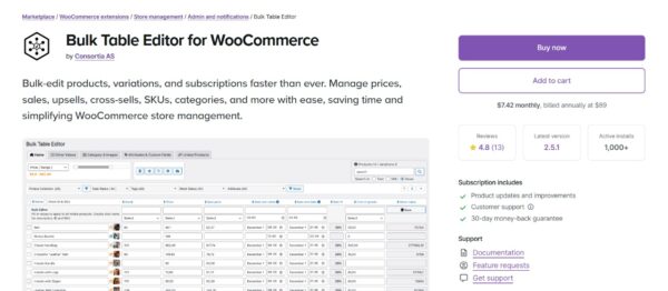 Bulk Table Editor for WooCommerce (v2.5.1)