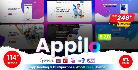Appilo WordPress application landing page