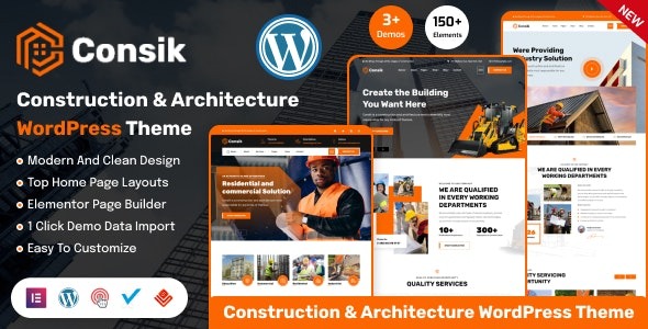 Consik - Construction WordPress Theme