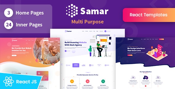 Samar Creative Agency React NextJs Template