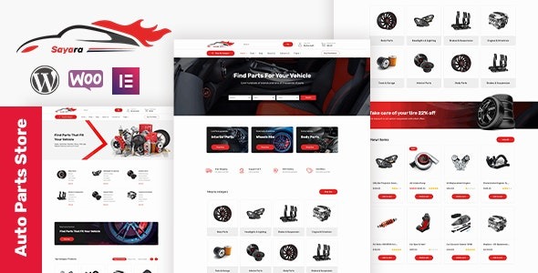 Sayara  Auto Parts Store WooCommerce WordPress Theme