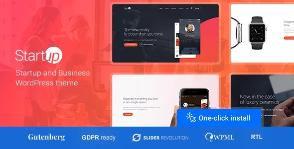 Startup Company WordPress Theme for Business & Technology