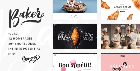 Baker - Fresh Bakery, Pastry and Cake Shop WordPress Theme