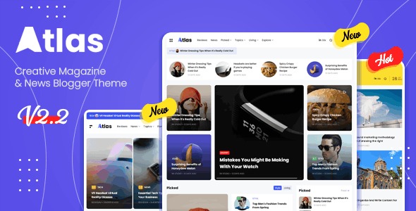 Atlas - Creative Magazine & News Blogger Theme