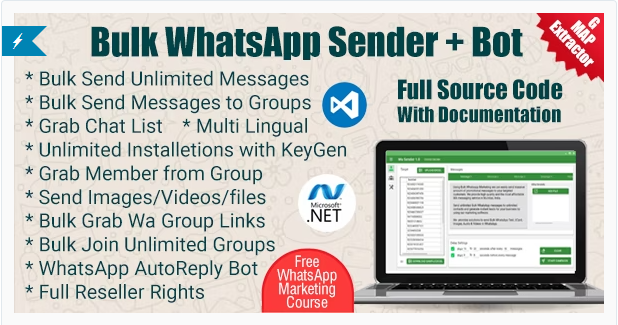 Bulk WhatsApp Message Sender, Lifetime Activation key